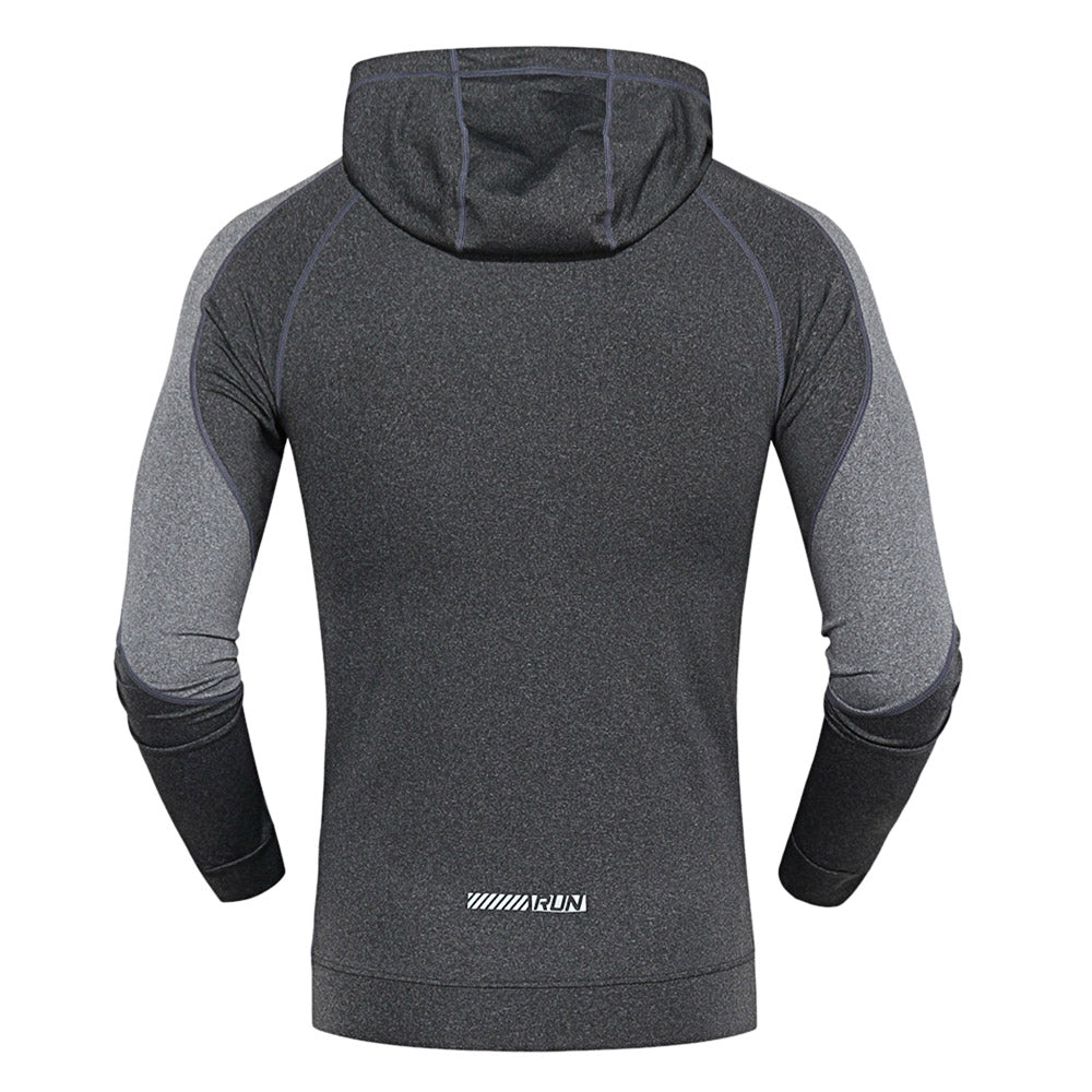 Hooded Long Sleeve Quick-dry Men Close-fitting Hoodie