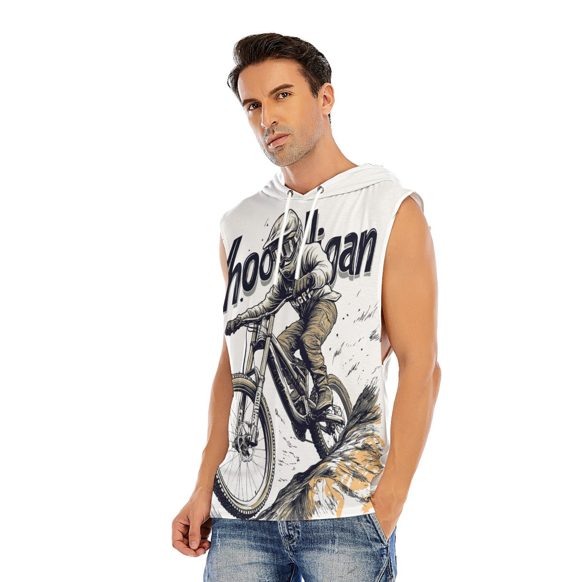 All-Over Print Men’s Sleeveless Pullover Hoodie