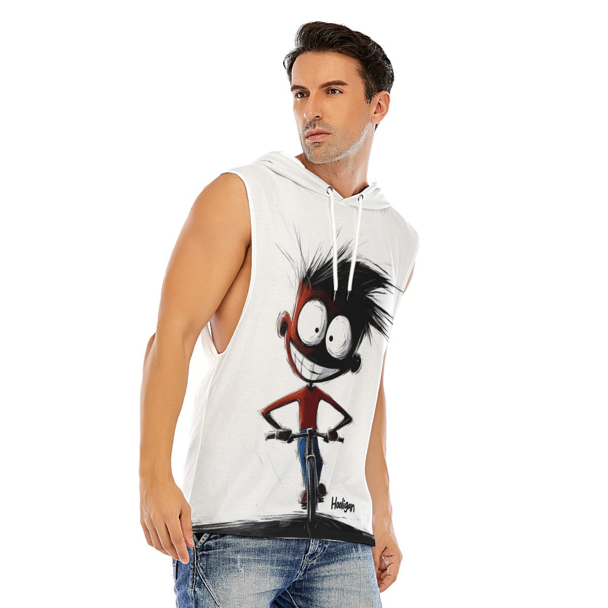 All-Over Print Men’s Sleeveless Pullover Hoodie