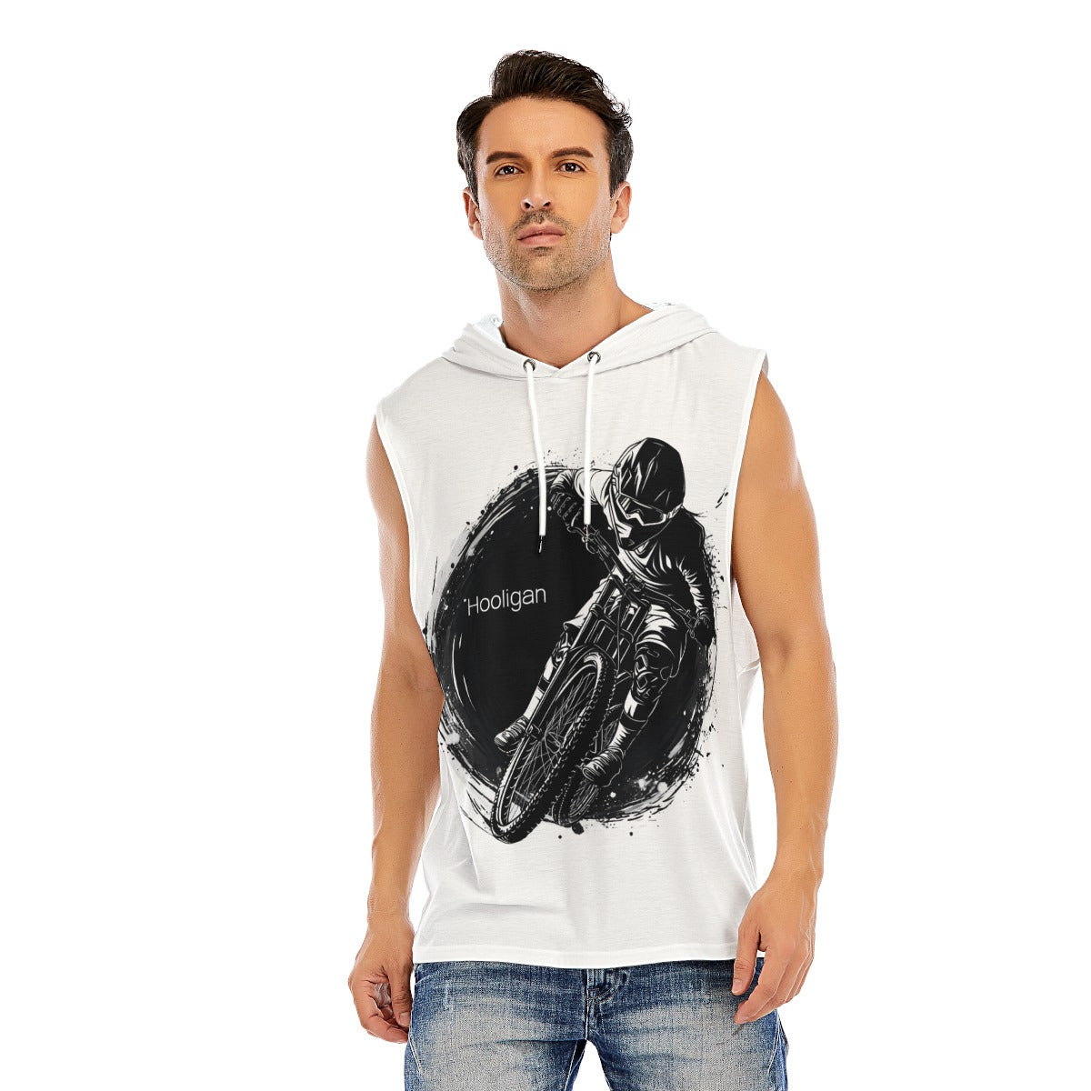 All-Over Print Men’s Sleeveless Pullover Hoodie