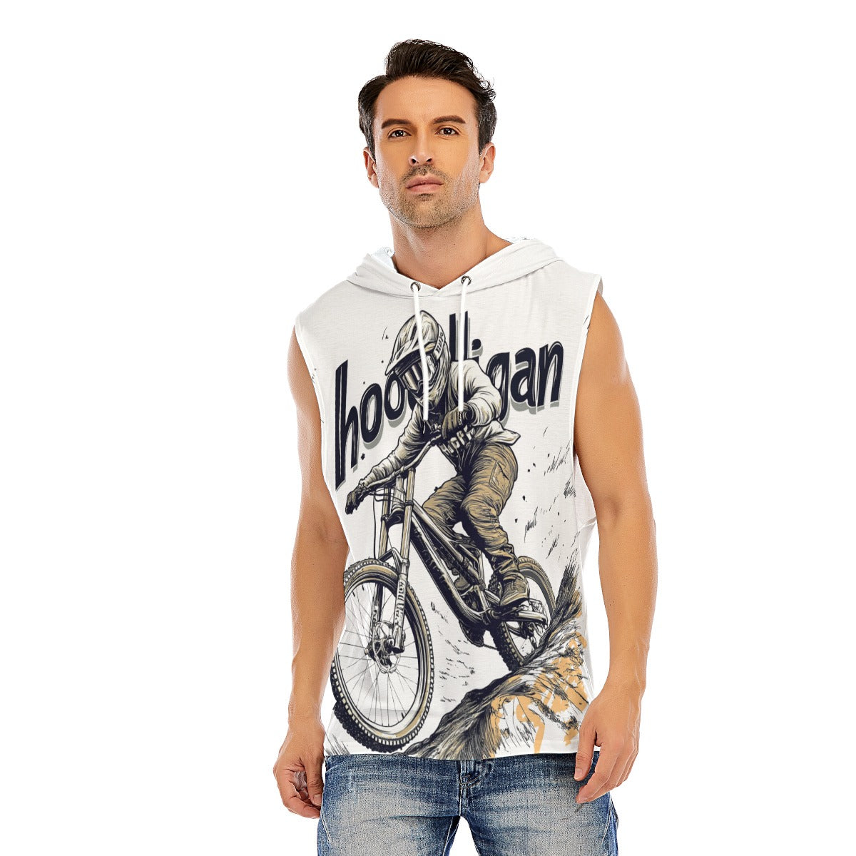 All-Over Print Men’s Sleeveless Pullover Hoodie