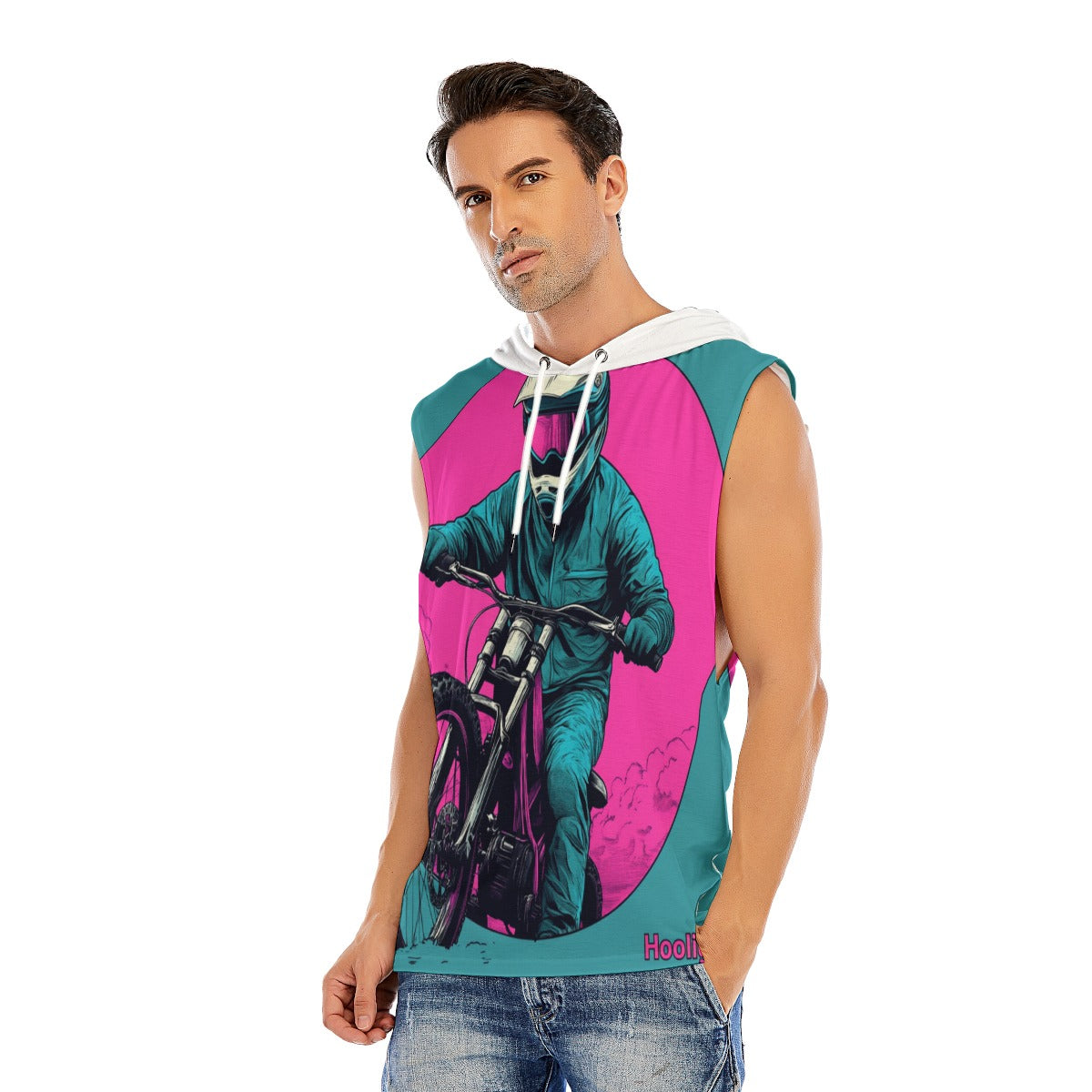 All-Over Print Men’s Sleeveless Pullover Hoodie