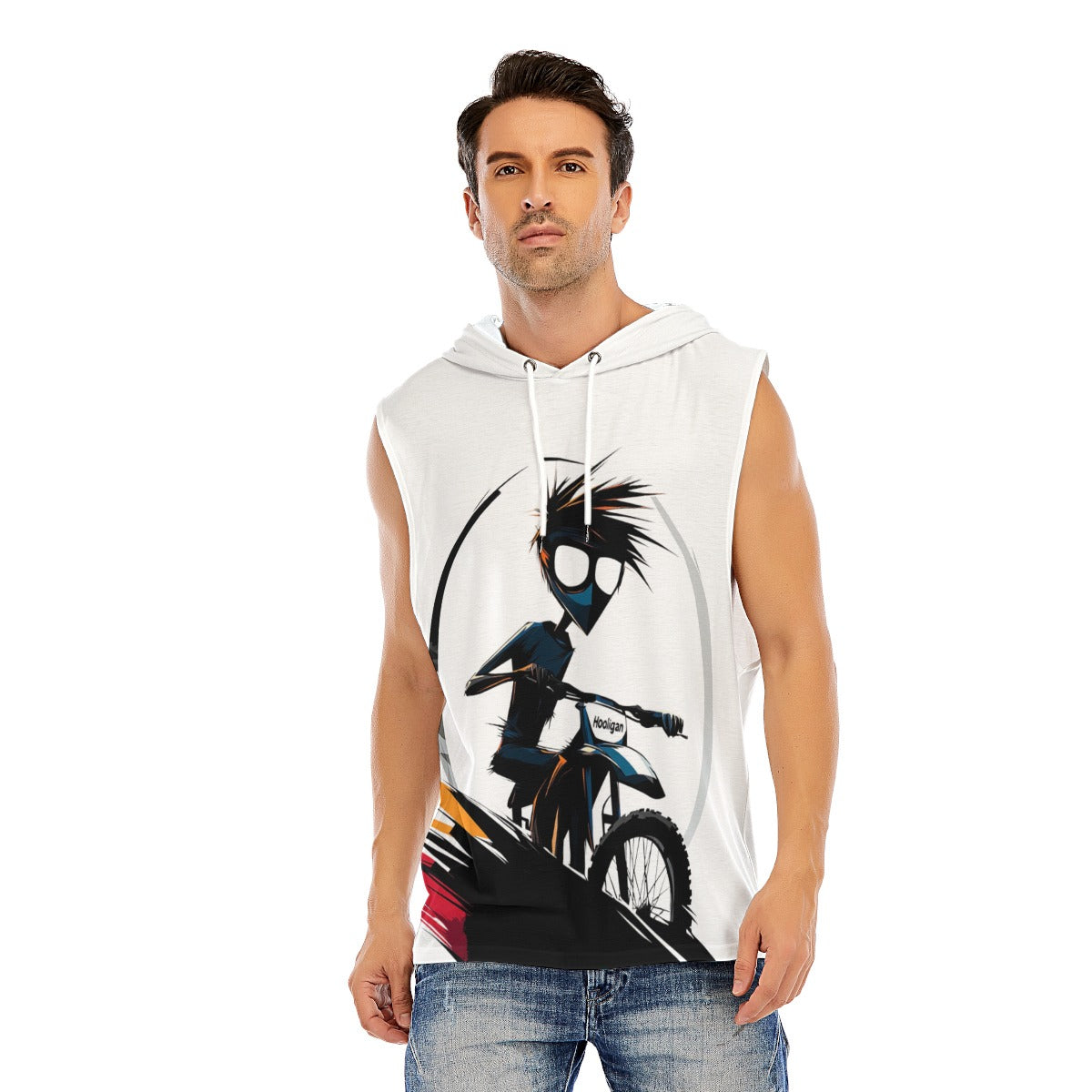 All-Over Print Men’s Sleeveless Pullover Hoodie