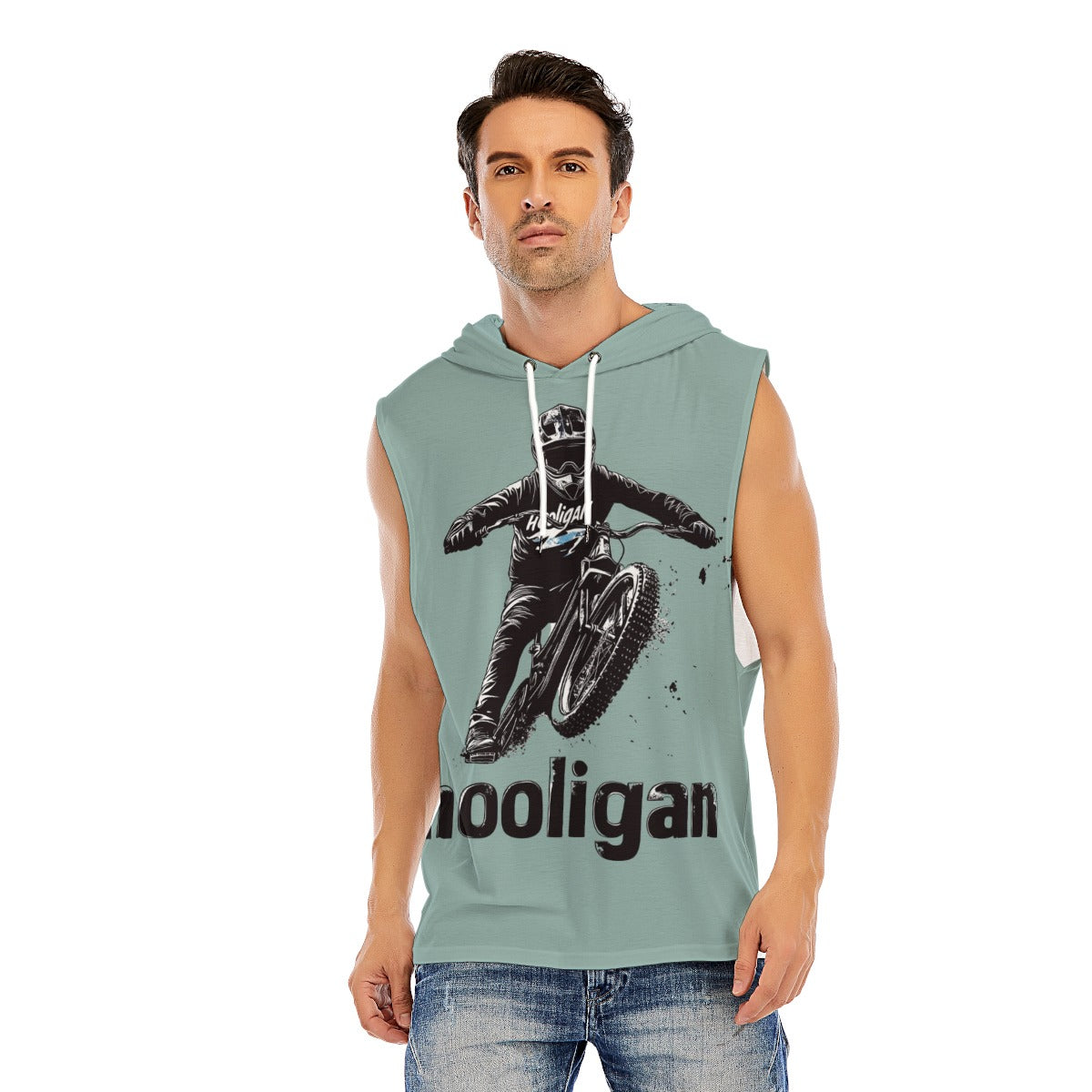 All-Over Print Men’s Sleeveless Pullover Hoodie