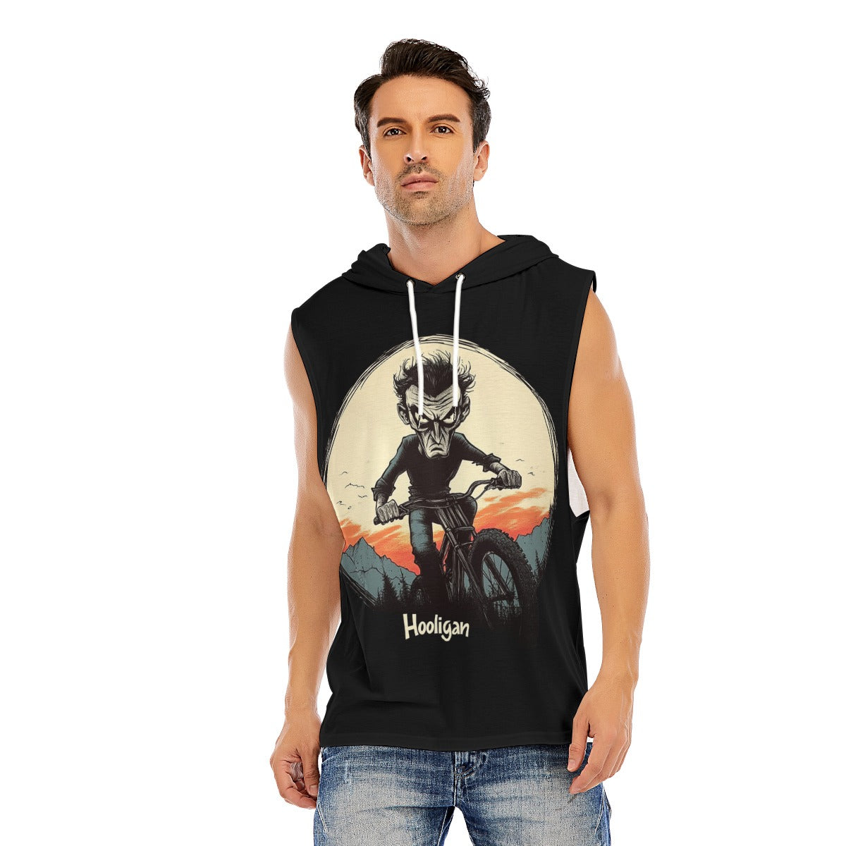 All-Over Print Men’s Sleeveless Pullover Hoodie