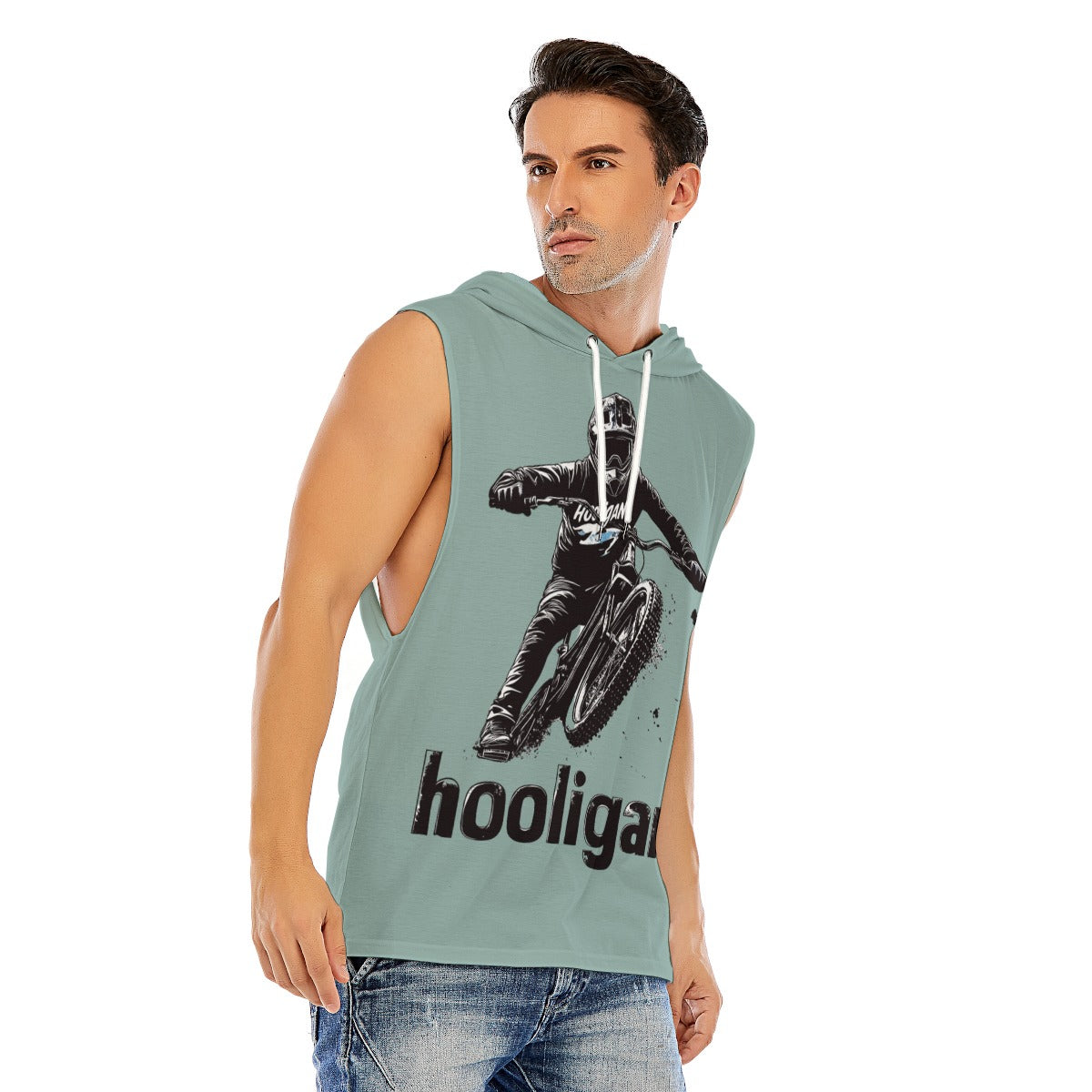 All-Over Print Men’s Sleeveless Pullover Hoodie