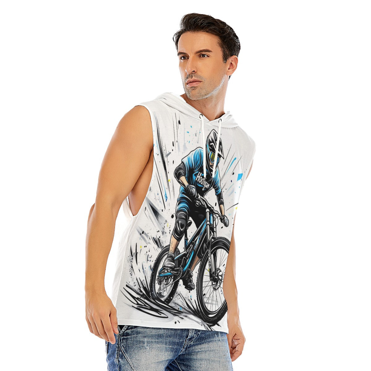 All-Over Print Men’s Sleeveless Pullover Hoodie