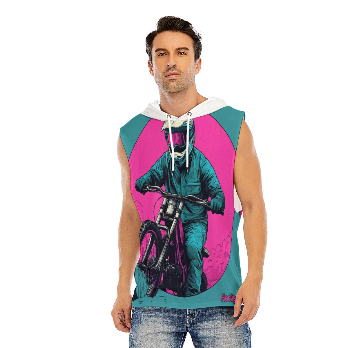 All-Over Print Men’s Sleeveless Pullover Hoodie