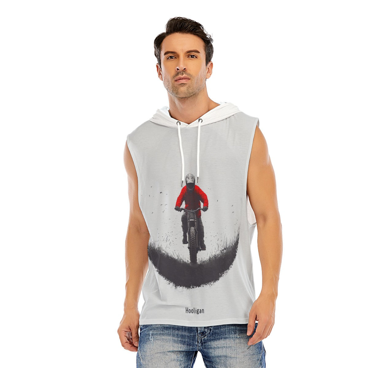 All-Over Print Men’s Sleeveless Pullover Hoodie