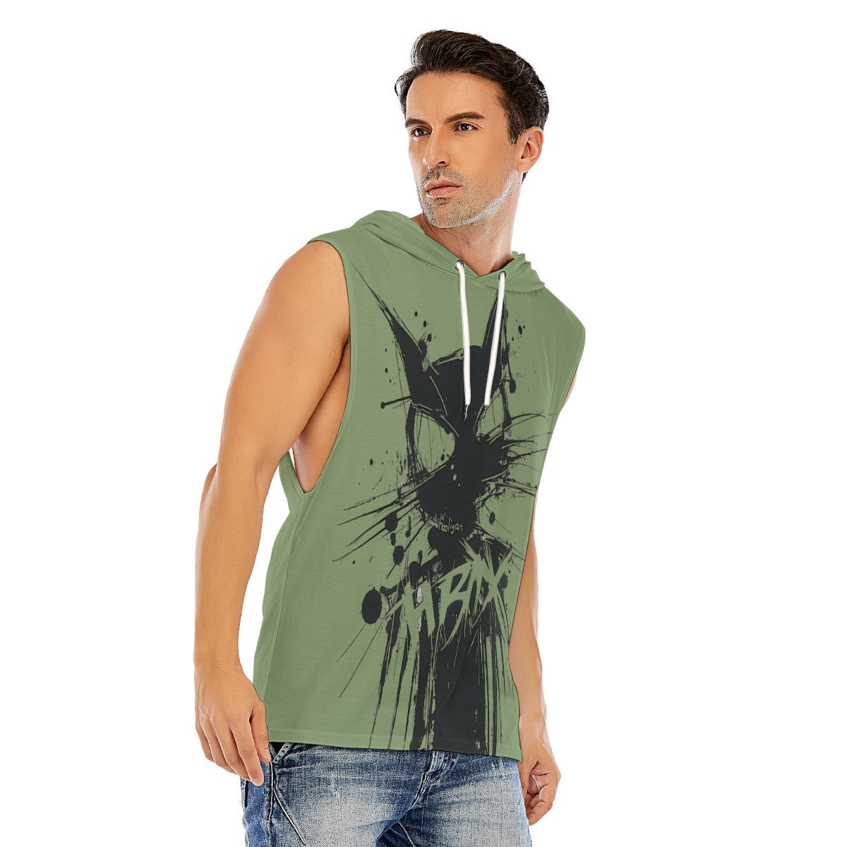 All-Over Print Men’s Sleeveless Pullover Hoodie