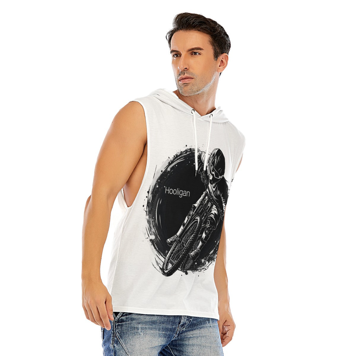 All-Over Print Men’s Sleeveless Pullover Hoodie