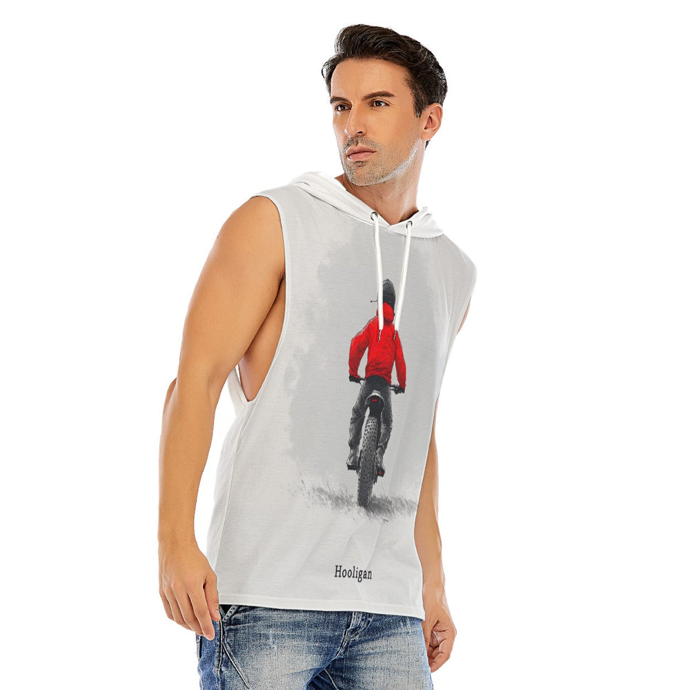 All-Over Print Men’s Sleeveless Pullover Hoodie