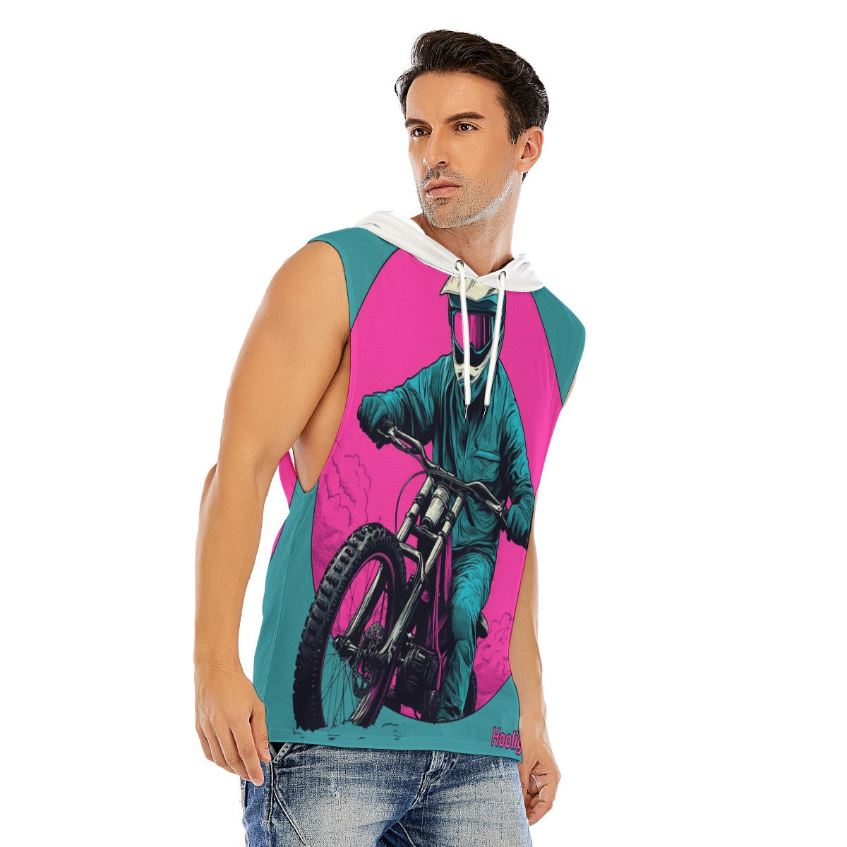 All-Over Print Men’s Sleeveless Pullover Hoodie