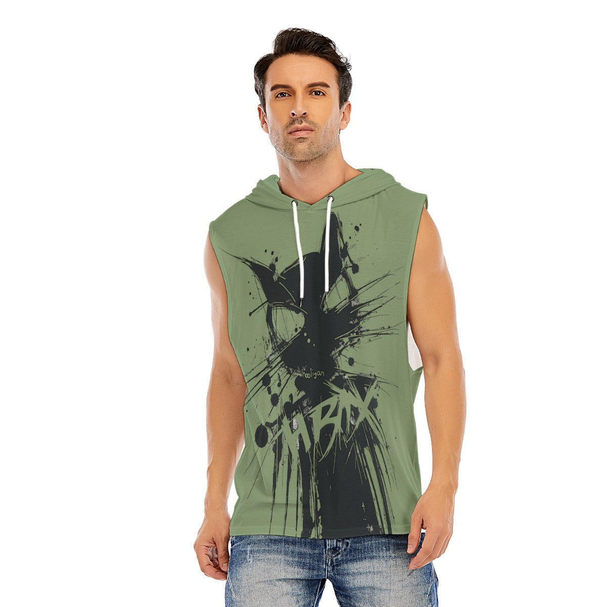 All-Over Print Men’s Sleeveless Pullover Hoodie