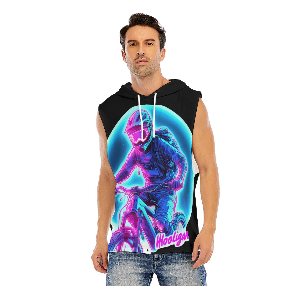 All-Over Print Men’s Sleeveless Pullover Hoodie