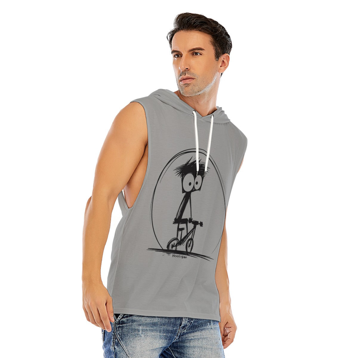 All-Over Print Men’s Sleeveless Pullover Hoodie