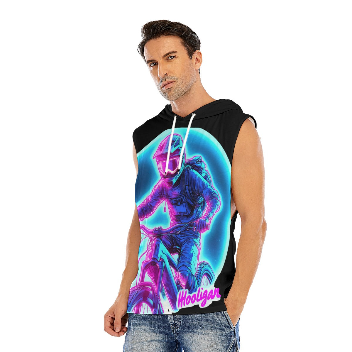 All-Over Print Men’s Sleeveless Pullover Hoodie