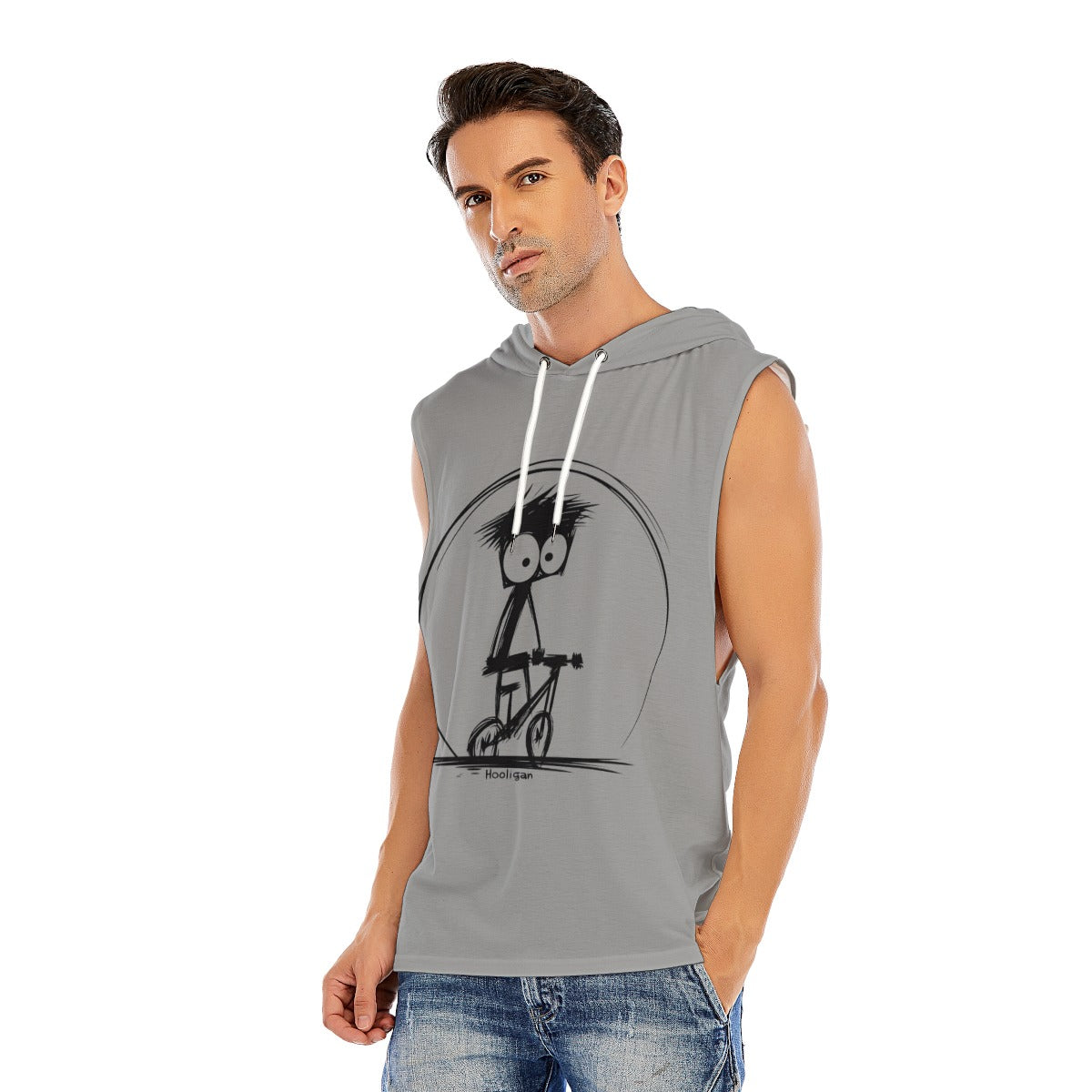 All-Over Print Men’s Sleeveless Pullover Hoodie