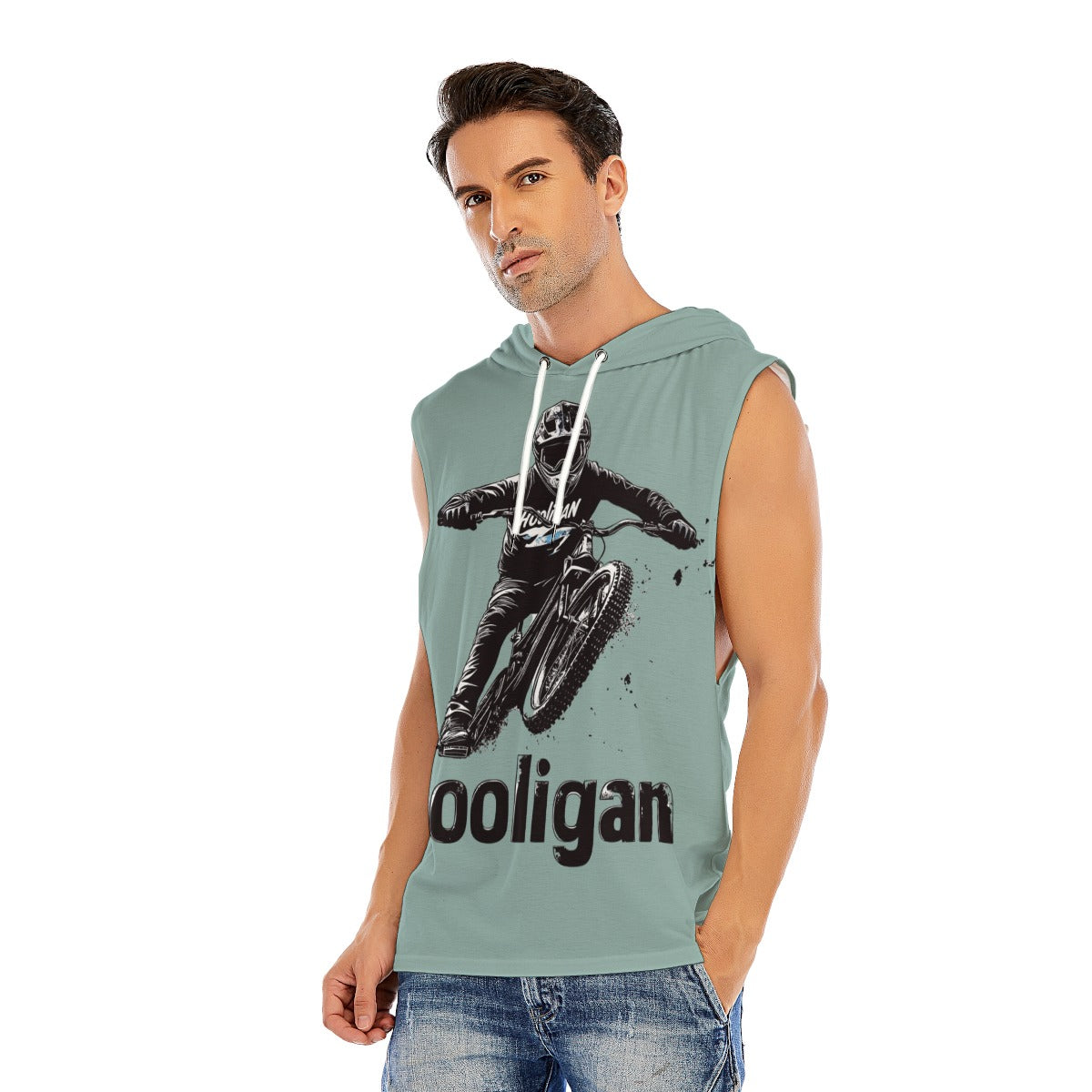 All-Over Print Men’s Sleeveless Pullover Hoodie