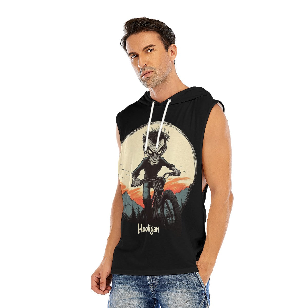 All-Over Print Men’s Sleeveless Pullover Hoodie