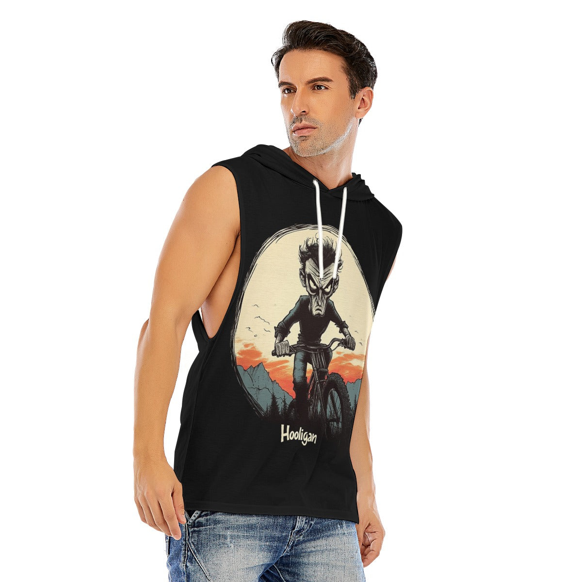 All-Over Print Men’s Sleeveless Pullover Hoodie