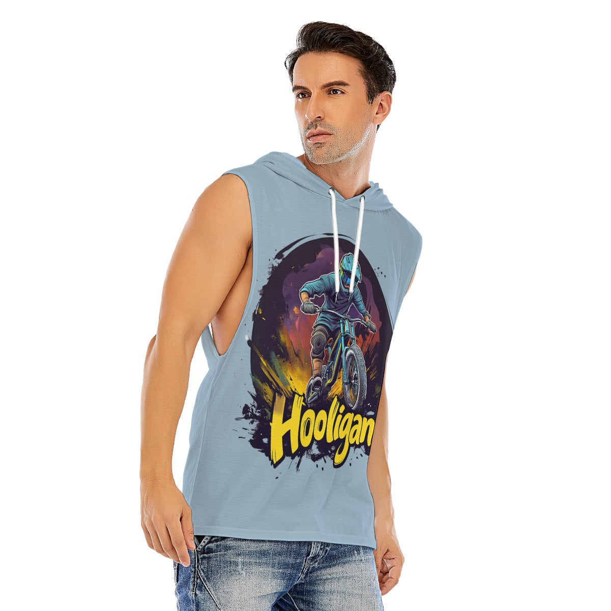 All-Over Print Men’s Sleeveless Pullover Hoodie