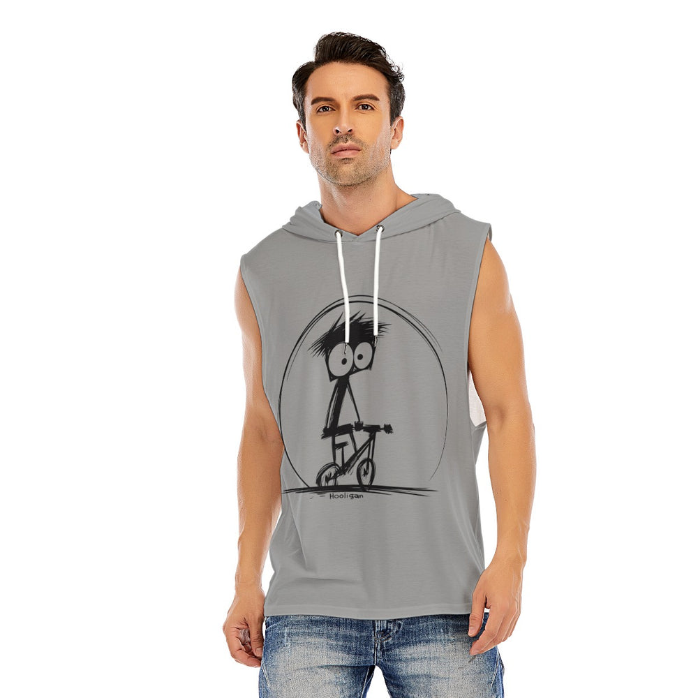 All-Over Print Men’s Sleeveless Pullover Hoodie