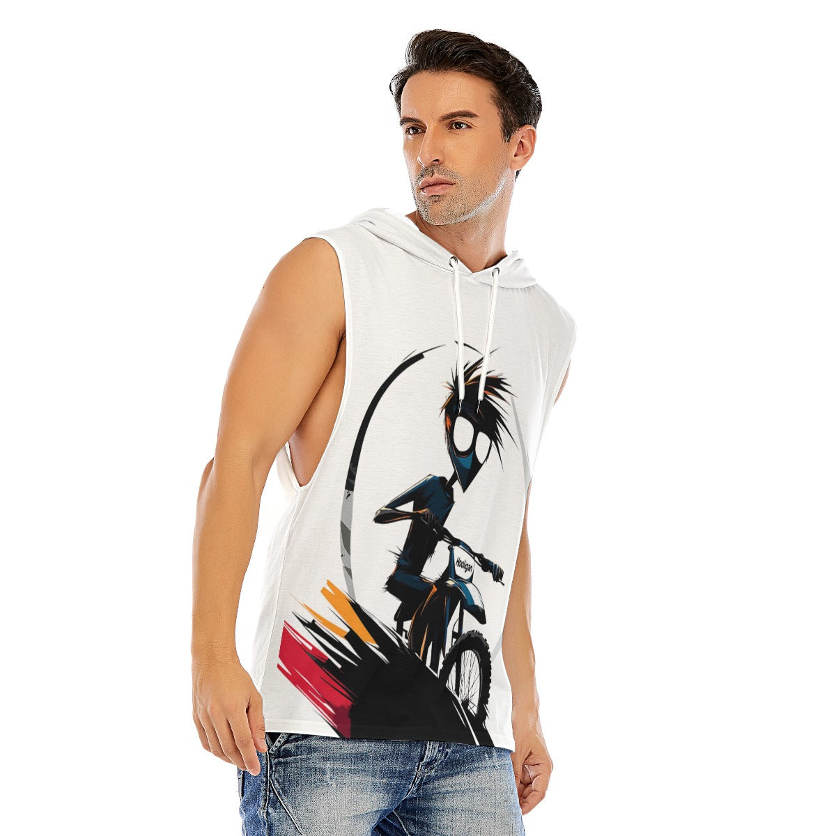 All-Over Print Men’s Sleeveless Pullover Hoodie