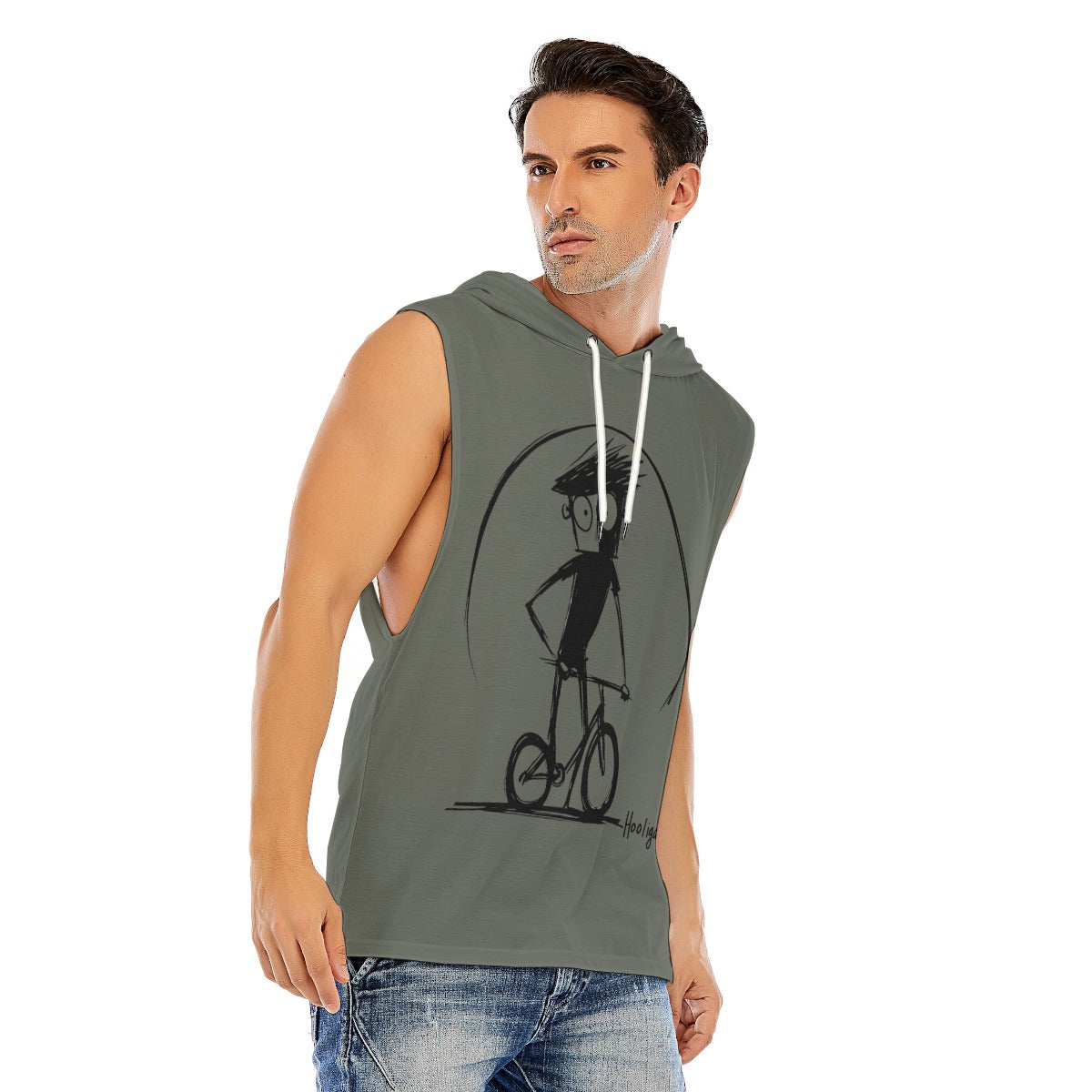 All-Over Print Men’s Sleeveless Pullover Hoodie