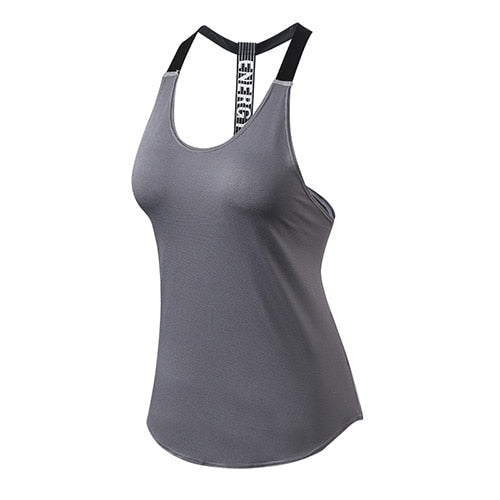 Breathable Backless Yoga Vest Solid Quick Drying Running Gym Sport Yoga Shirt Women Fitness Sleeveless Red Tank Top