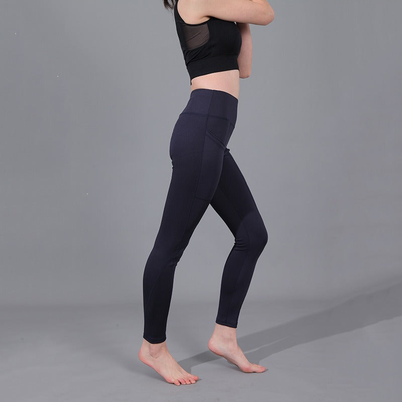 European and American High Waisted, Hip Lifting, Slimming, Fitness, Side Pockets, Sports Bottoming, Yoga Pants For Women