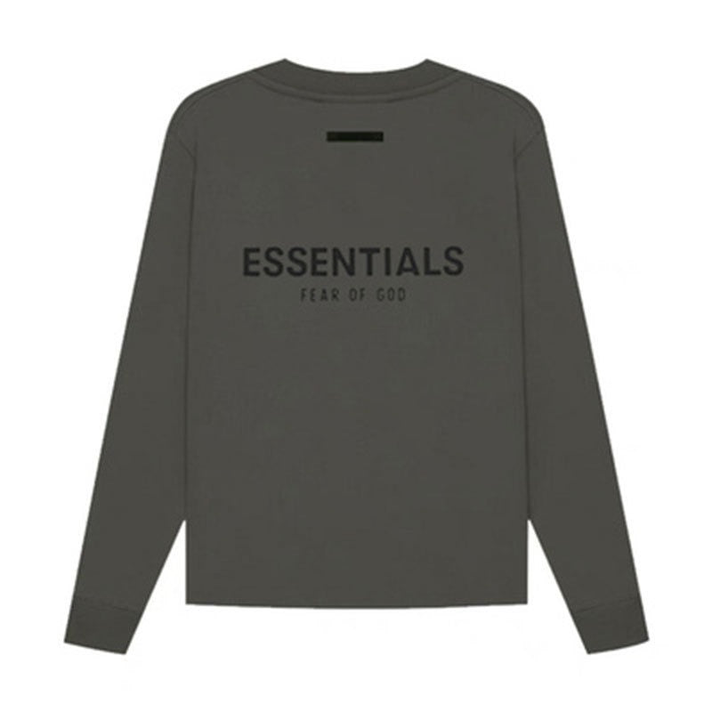 FEAR OF GOD Double Thread Essentials New Pressure Glue Long Sleeved Fog High Street Loose Casual Mens T Shirt