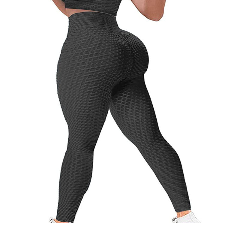 Bubble Pants Women's Fast Drying And Breathable Sports Fitness Hip Lifting High Waist Pants Sexy Yoga Tights