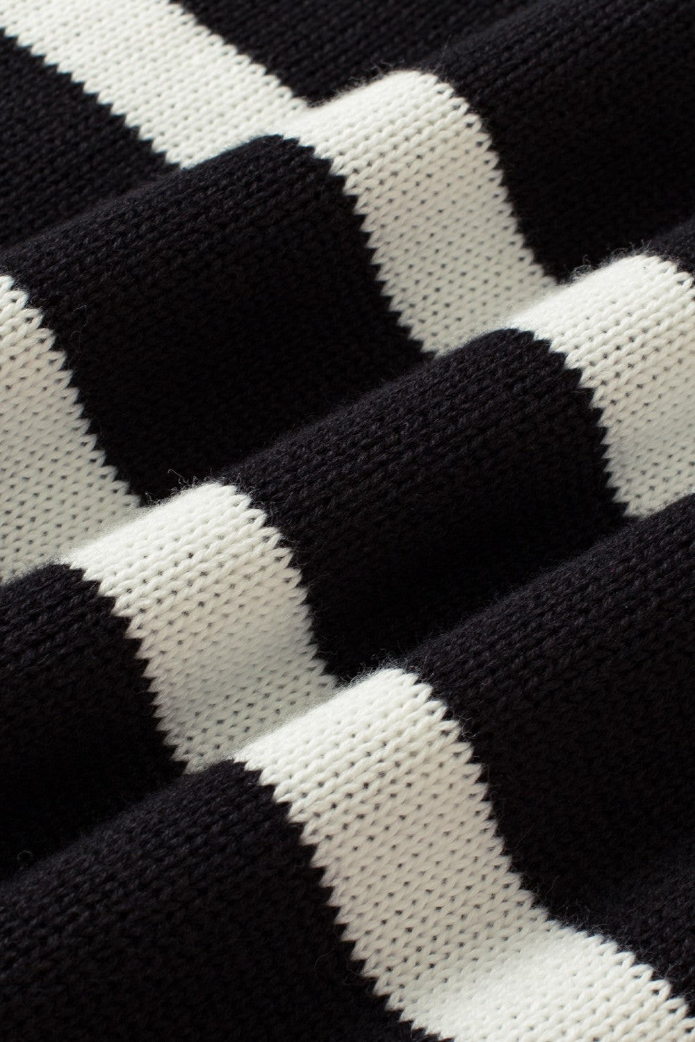 Striped Half Zip Sweater Vest