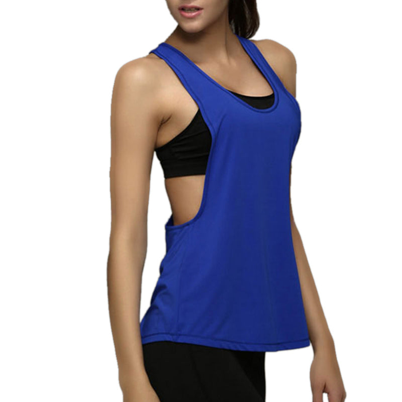 Yoga Crop Top Women Sleeveless Backless Running Sports T Shirts Quick Dry Jogging Gym Fitness Tank Top