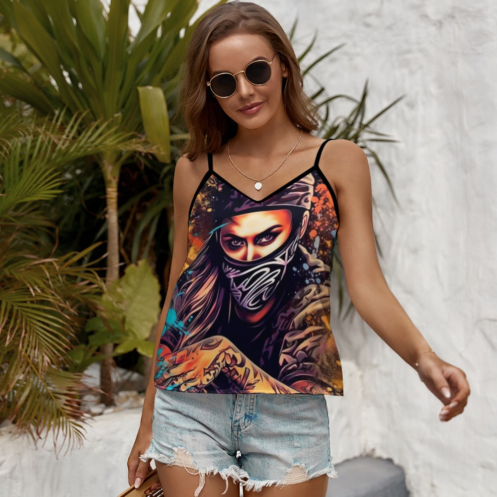 Printed V-neck Camisole