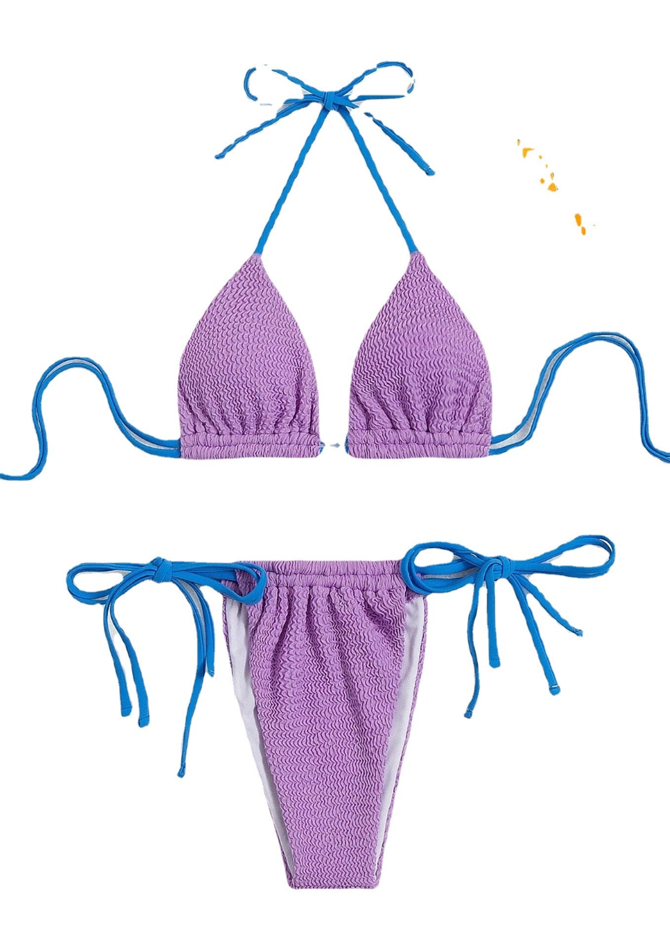 Sexy Bikini Solid Color Ladies Split Swimsuit Halter Trend Bikini Swimwear