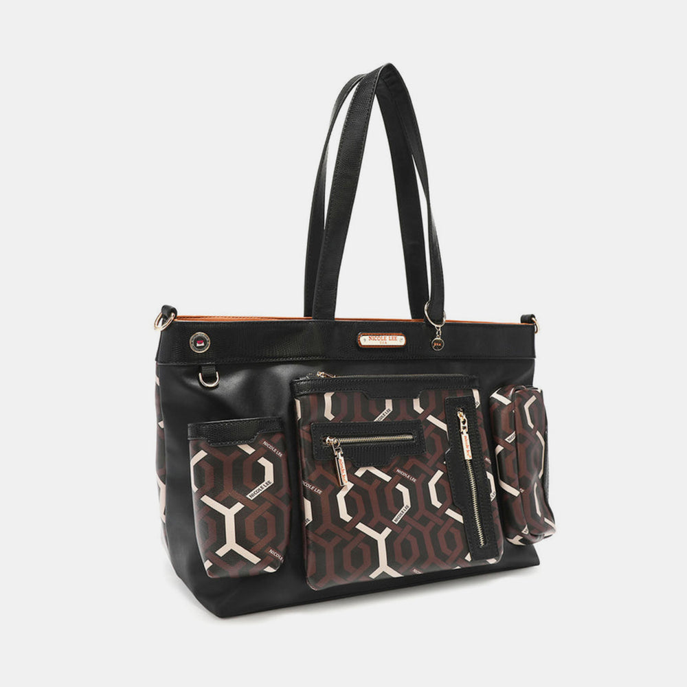 Nicole Lee USA Geometric Pattern Large Handbag