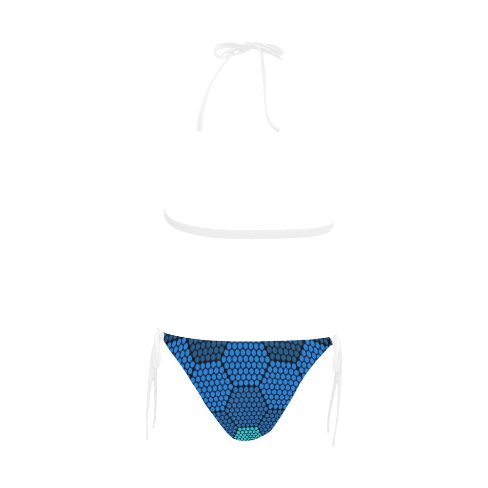 Buckle Front Halter Bikini Swimsuit (Model S08)