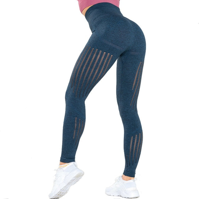 Yoga Pants Gym Shark Leggings Sport Women Fitness Energy Seamless High Waist Running Tights Push Up Athletic Exercise Pants