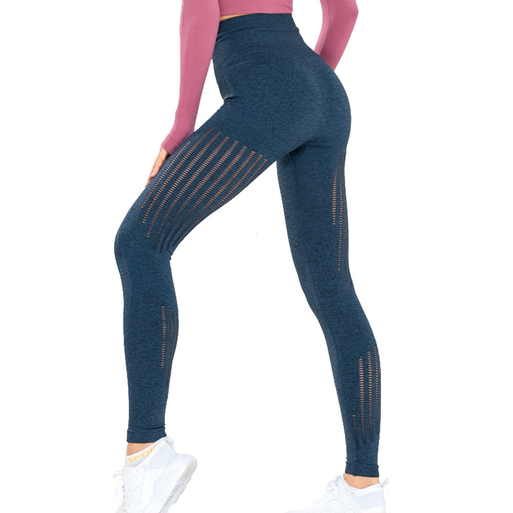 Yoga Pants Gym Shark Leggings Sport Women Fitness Energy Seamless High Waist Running Tights Push Up Athletic Exercise Pants