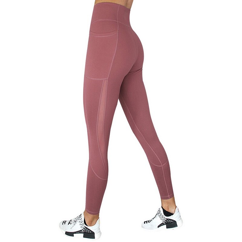 Black Sexy Women Yoga Sport Leggings Phone Pocket Fitness Running Pants Stretchy Sportswear Gym Leggings Slim Yoga Pant