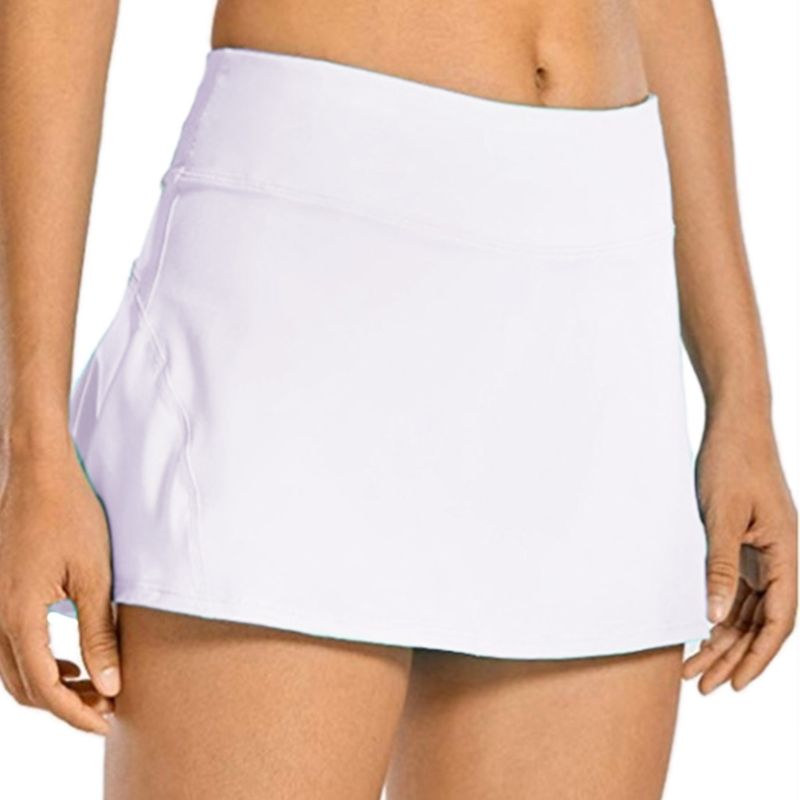 Women 2-In-1 Tennis Skorts Athletic Sports Running Pleated Golf Skirts Shorts
