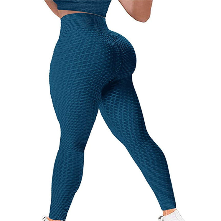 Bubble Pants Women's Fast Drying And Breathable Sports Fitness Hip Lifting High Waist Pants Sexy Yoga Tights