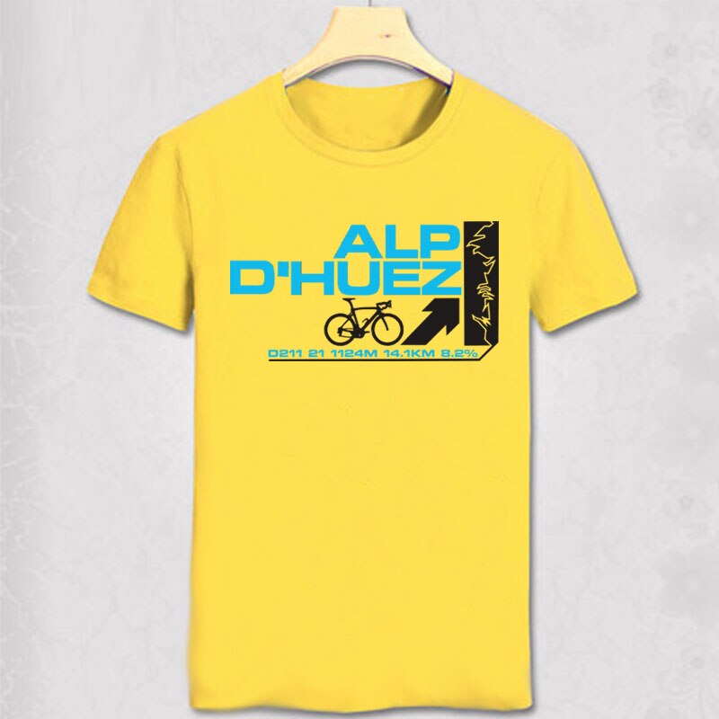 Alpe d Huez in France Cycling T Shirt Men Ride Bicycle Top Tee Bike Outerwear Fashion Men Women Cotton Summer TShirt Streetwear