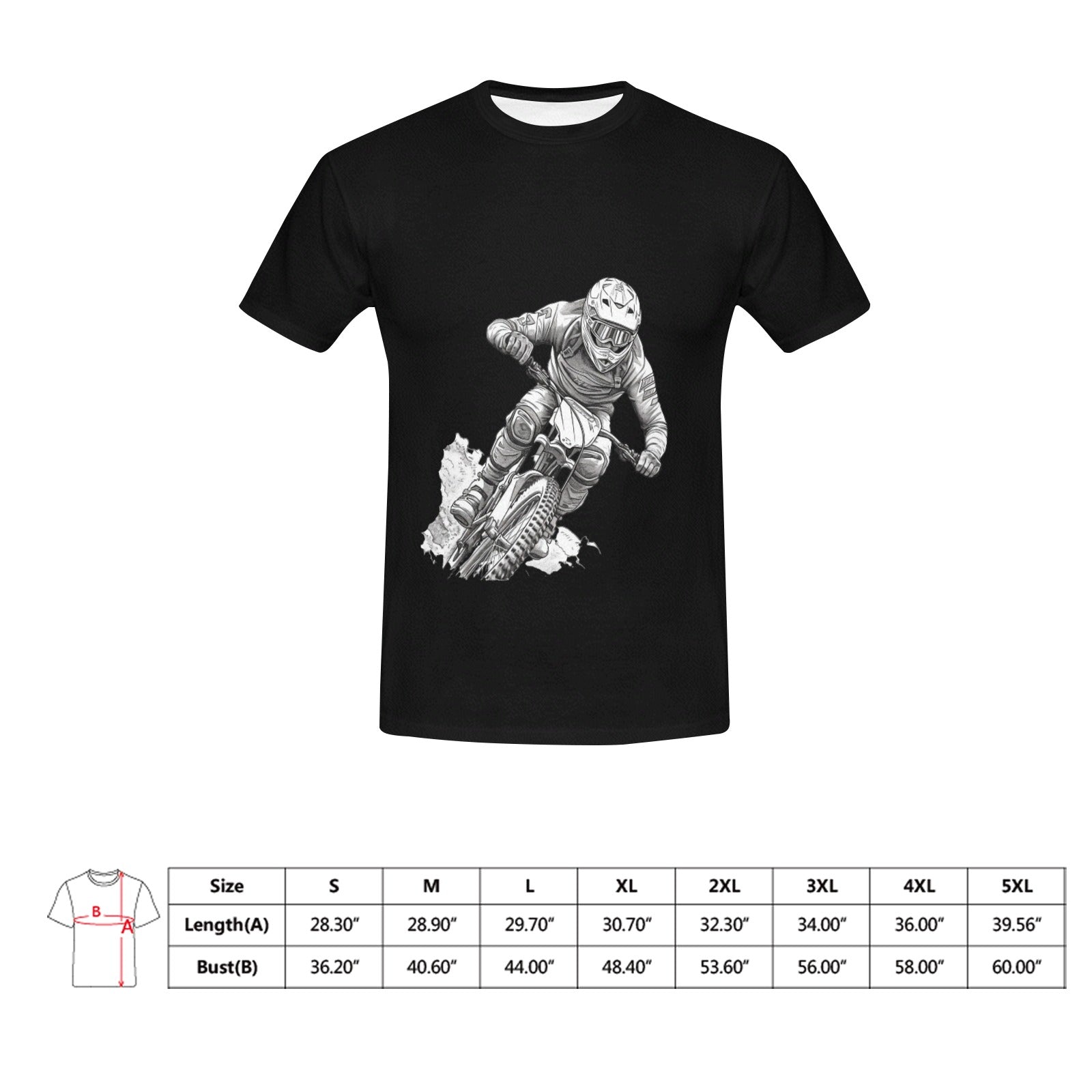 Men's All Over Print Crew Neck T-Shirt(T40-2)