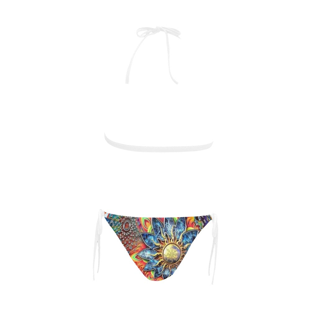 Buckle Front Halter Bikini Swimsuit (Model S08)