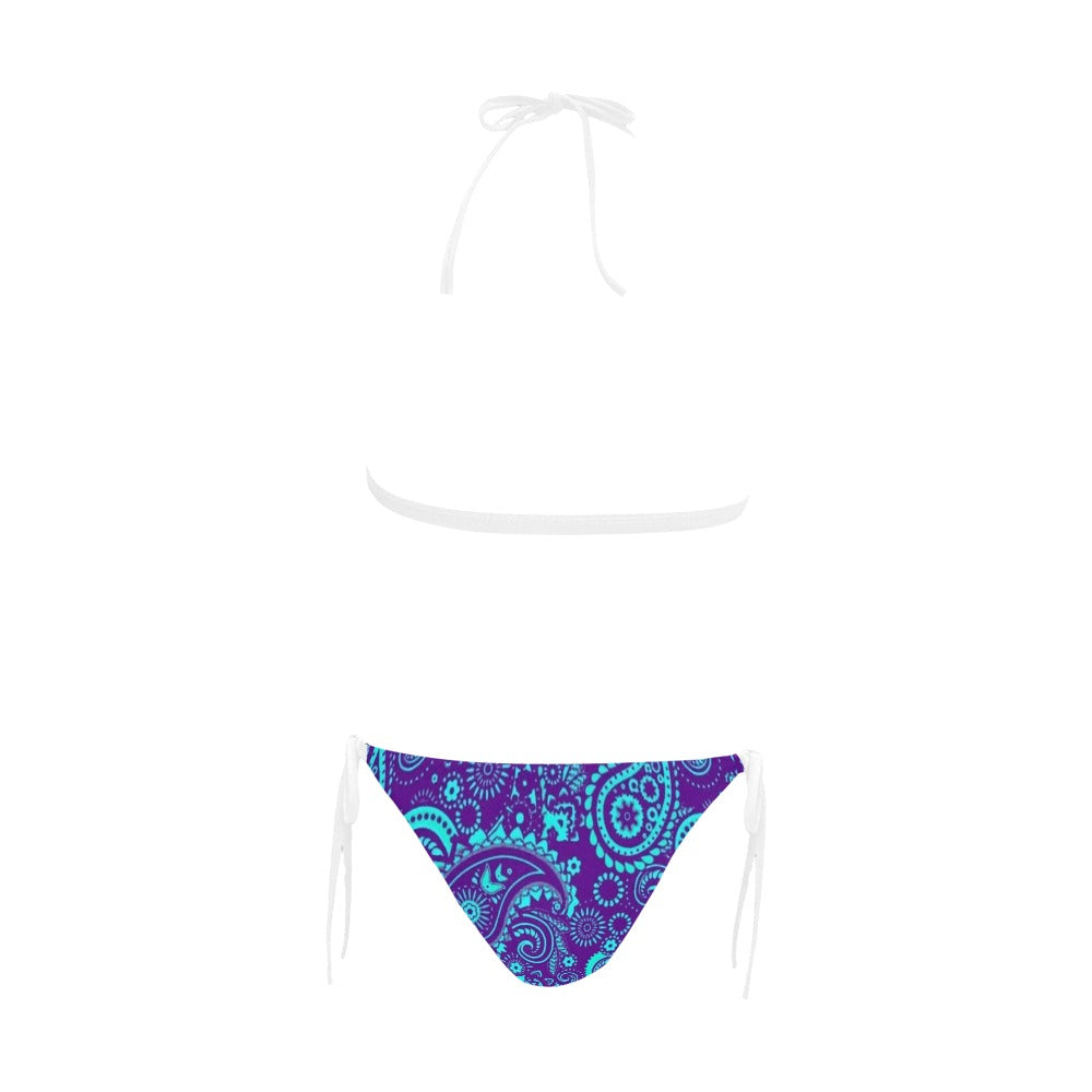 Buckle Front Halter Bikini Swimsuit (Model S08)