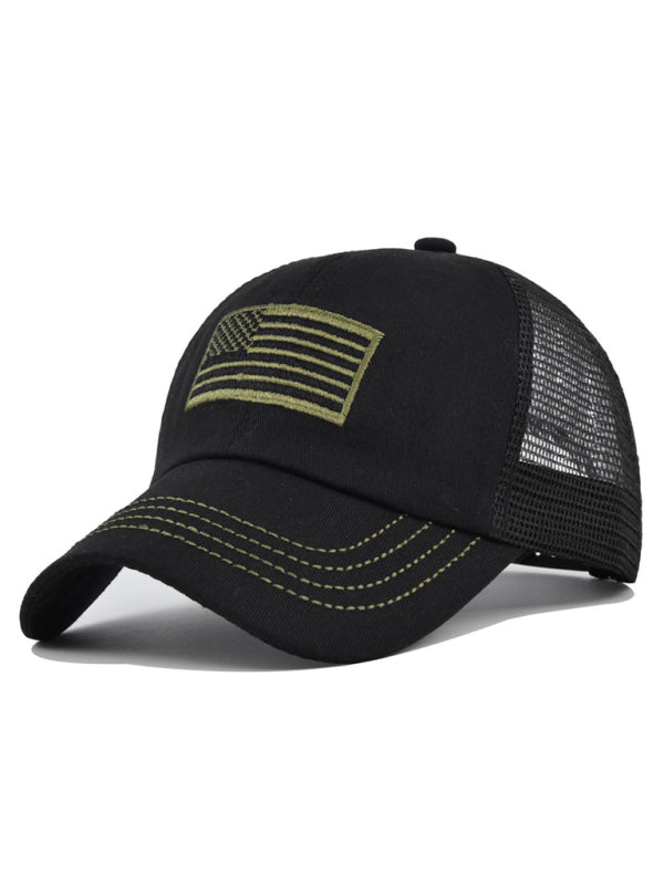 American flag embroidered camouflage cap mesh cap baseball cap visor