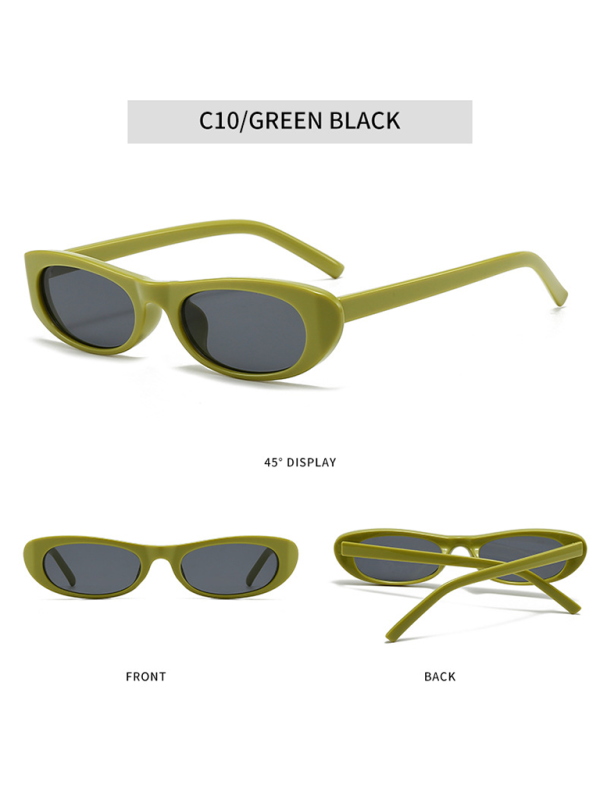 New women's oval sunglasses fashionable and versatile macaron color sunglasses